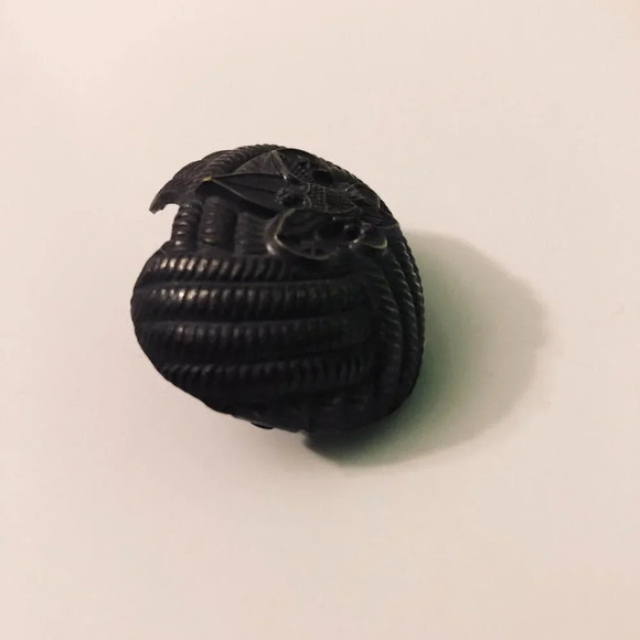 Vintage Boy Scout  Neckerchief Slide Scarf Slider Eagle Crest - Picture 6 of 9